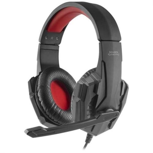 Mars Gaming MH020 casque Avec fil Arceau Noir, Rouge