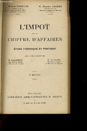 L'impot Sur Le Chiffre D'affaire Étude Théorique Et Pratique Fascicule De 1 À 4