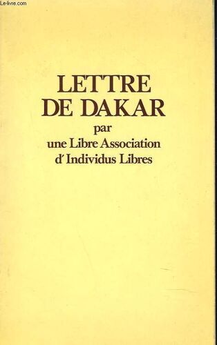 Lettre De Dakar