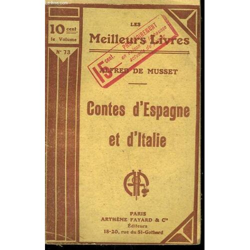 Contes D'espagne Et D'italie. Collection : Les Meilleurs Livres N° 73