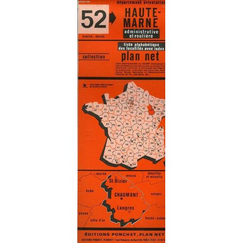 Carte Departement Orientation 52 Haute Marne