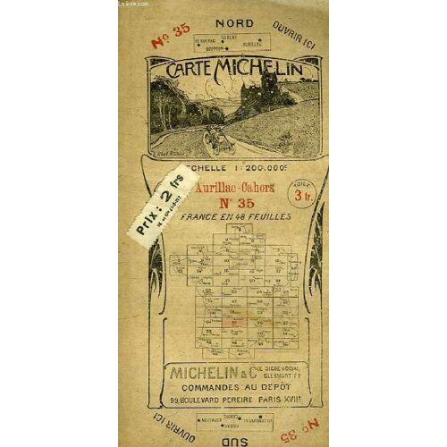Carte Michelin Aurillac Cahors N°35