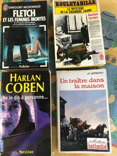 Flectch Et Les Femmes Mortes De G Mcdonald - Rouletabille, Le Mystère De La Chambre Jaune De G Leroux - Ne Le Dis À Personne De H Coben - Un Traître Dans La Maison De Jo Germany- 4 Livres De Poche