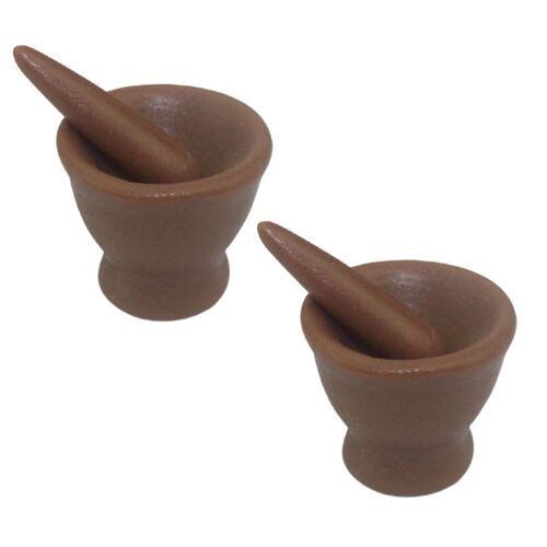 Mini Maison De Poupée Avec Mortier Et Pilon, Bol Broyeur D'Épices Et D'Ail, 1/12