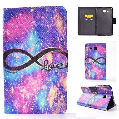 Housse Pour Samsung Galaxy Tab A 7.0 (2016) Sm-T280 T285, Beau Pu Cuir Aimant Double Portefeuille Support Porte-Carte Protecteur Coque Étui À Rabat (Ml-7)