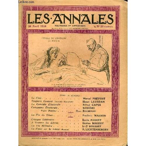 Les Annales Politiques Et Litteraires N° 1609 (1er Semestre) Critique Littéraire, Par Emile Faguet