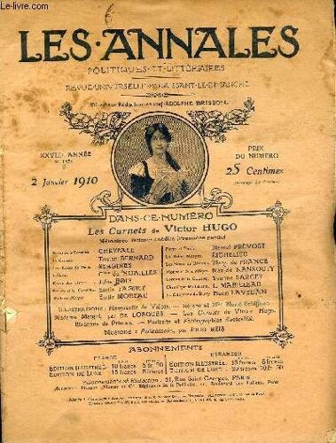 Les Annales Politiques Et Litteraires N° 1384 (1er Semestre) Ses Yeux, Par Jean Richepin