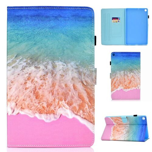 Housse Pour Samsung Galaxy Tab A 8.0 (2019) With S Pen Sm-P200 P205, Beau Pu Cuir Aimant Double Portefeuille Support Porte-Carte Protecteur Coque Étui À Rabat (Dt-11)