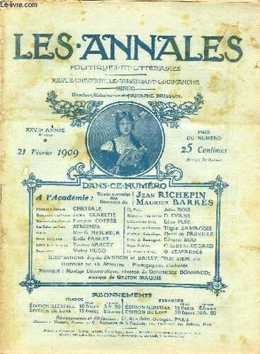 Les Annales Politiques Et Litteraires N° 1339 (1er Semestre) A Travers La Vie - Ziem, Peintre De Venise, Par Jules Claretie