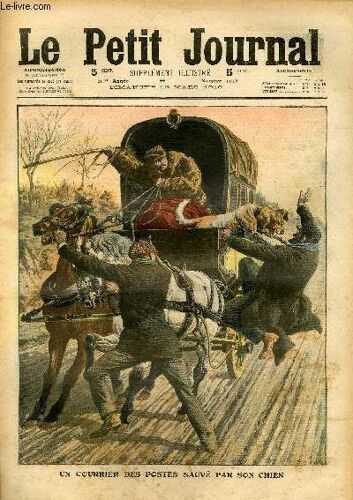 Le Petit Journal - Supplément Illustré Numéro 1008 - Un Courrier Des Postes Sauve Par Son Chien - Une Femme Fuyant Son Appartement Incendie Saute Du Deuxieme Etage Dans La Rue