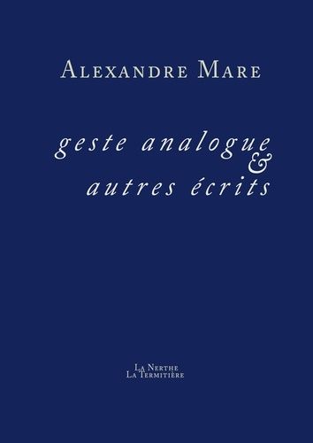 Gestes Analogues Et Autres Écrits