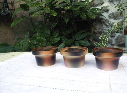 3 Terrines Poterie D'art Du Val De Vie - M.Clement - Croix De Vie.