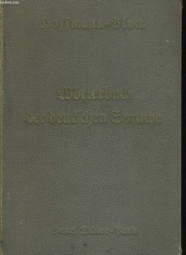 Worterbuch Der Deutschen Sprache