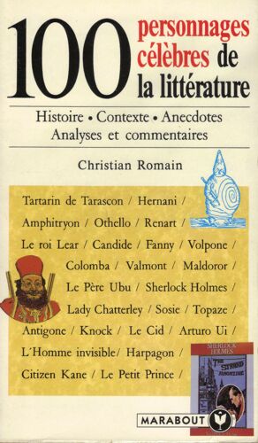 100 Personnages Célèbres De La Littérature