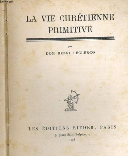 La Vie Chretienne Primitive