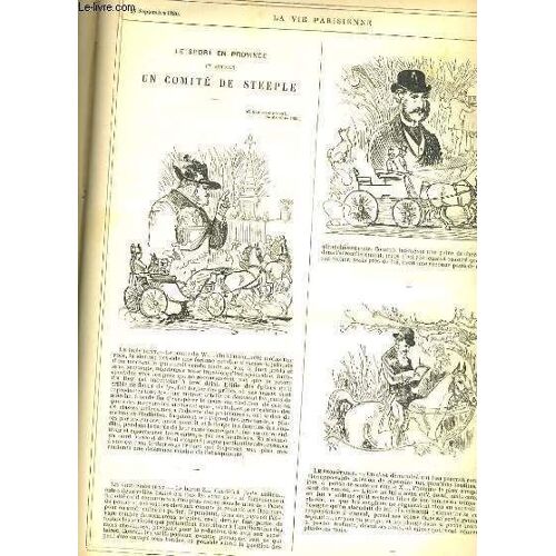 La Vie Parisienne 18e Année - N° 39 - Paquerette De Gyp. - X... ., Sur-Mer A Maree Haute De R. Nest - Le Sport En Province, 1er Article, Un Comite De Streeple De G.-Y