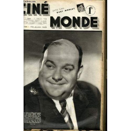Cinemonde - 8e Annee - N° 335 - Gros Plan: Jean Gabin - Jours Heureux Avec Maurren O'sullivan, Robert Montgomery, Edward Arnold