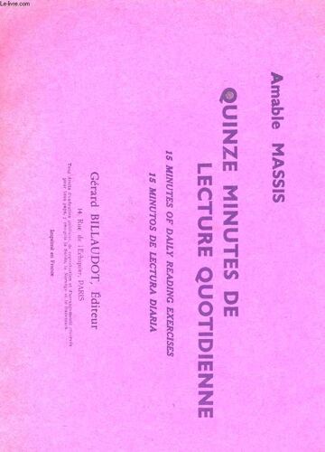 Quinze Minutes De Lecture Quotiienne