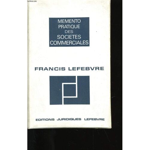 Memento Pratique Des Societes Commerciales