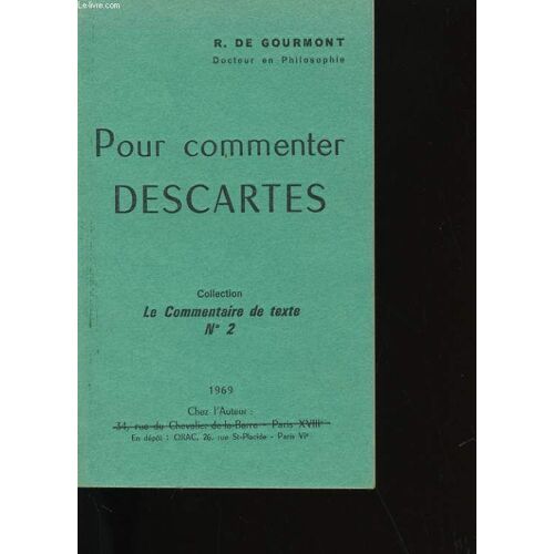 Pour Commenter Descartes