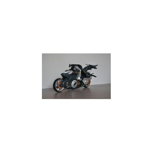 Figurine Plastique Batman Sur Sa Moto Retrofiction Avec Roquette - Dc Comics - 30x13 Cm