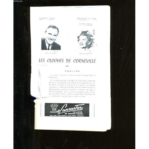 Programme Officiel Du Grand Theatre. Les Cloches De Corneville