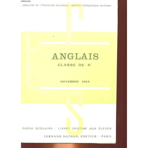Anglais Classe De 4°