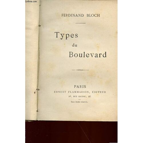 Types Du Boulevard