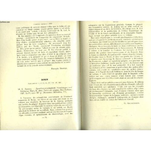 Comptes Rendus : Linguistique Generale, Indo-Europeen, Hittite, Indo-Iranien, Grec, Italique, Roman, Celtique, Germanique, Slave, Armenien, Caucasiue, Basque, Ouralien, Chamito-Semitique ...