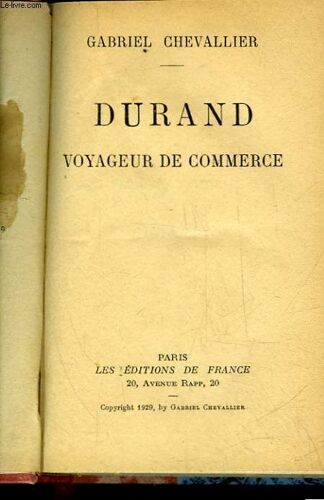 Durand - Voyageurs De Commerce