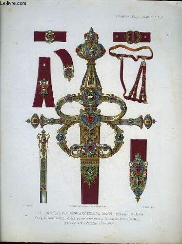 1 Gravure 19° Couleurs - Orfevrerie Civile - Joaillerie Pl. B