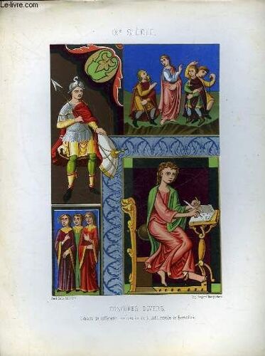1 Gravure 19° Couleurs - Costumes Divers 9° Siecle