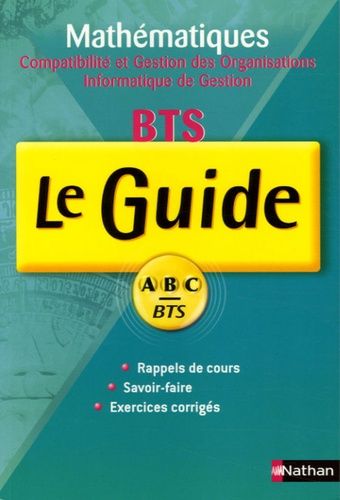 Mathématiques Bts Comptabilité Et Gestion Des Organisations, Informatique De Gestion