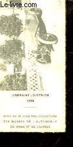 Carte / Gravure - Lorraine - Dietrich 1926