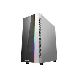 DeepCool MATREXX 55 ADD-RGB WH 3F - Tour - ATX étendu - panneau latéral fenêtré (verre trempé) (ATX / PS/2) - blanc - USB/Audio