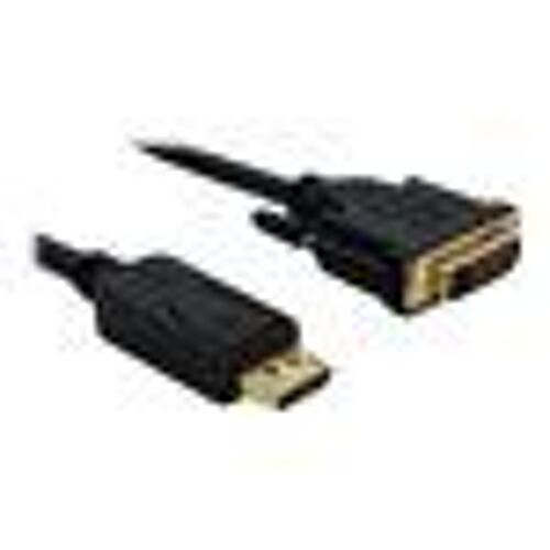 DLH - Câble adaptateur - DisplayPort (M) verrouillé pour DVI-D (M) - 3 m - vis moletées, support 1080p
