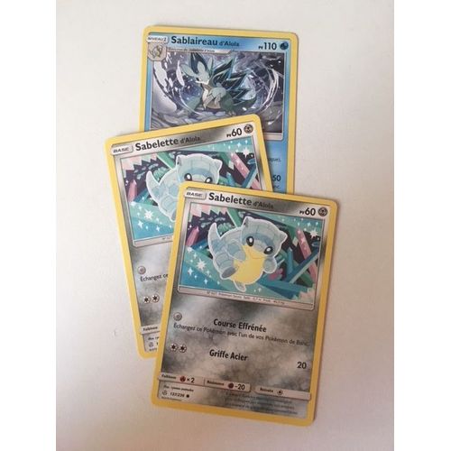 (1072) 2x Sabelette D'alola + Sablaireau D'alola Pokemon