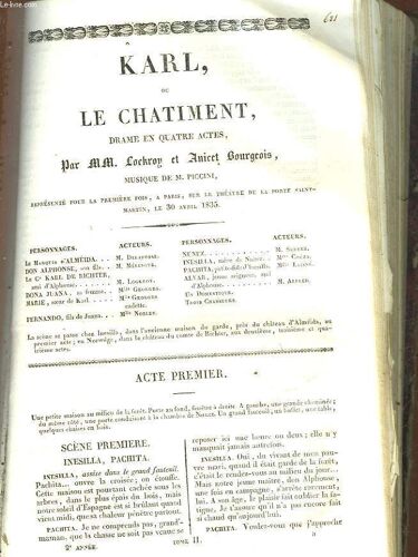 Kari, Ou Le Chatiment - Drame En 4 Actes