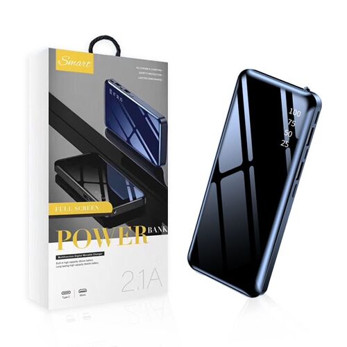 Banque De Puissance Mobile D'affichage Numérique De Trésor De Charge De Miroir Plein Écran De Grande Capacité 50000 Mah