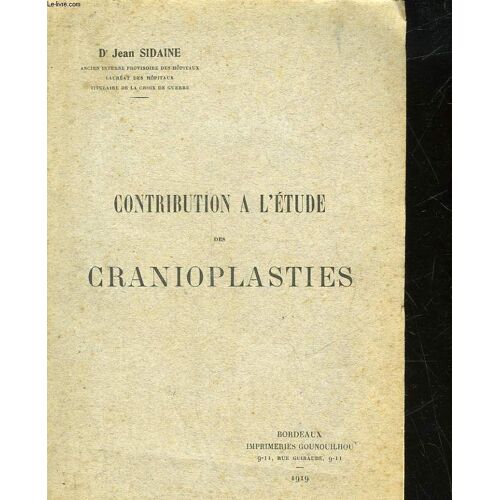 Contribution A L'etude Des Cranioplasties