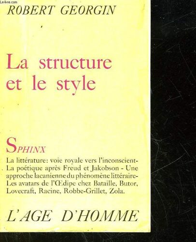 La Structure Et Le Style