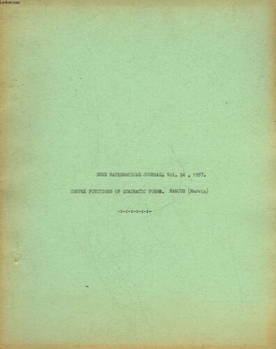 Convex Functions Of Quadratic Forms