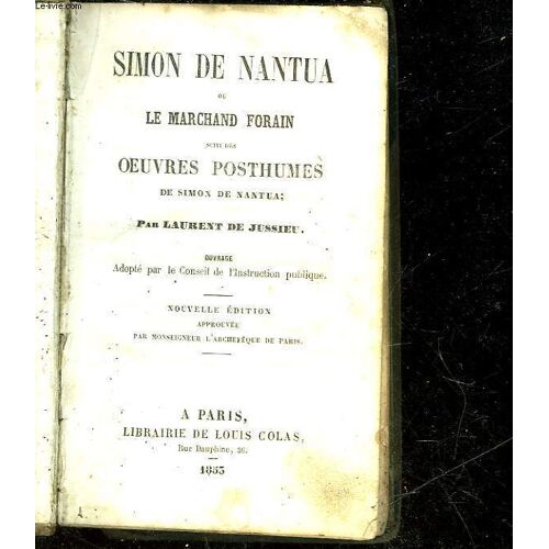 Simon De Nantua Ou Le Marchand Forain Suivi Des Oeuvres Posthumes De Simon De Nantua