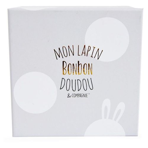 Doudou Et Compagnie Lapin Bonbon - Chaussons Avec Hochet Taupe - 0/6 Mois