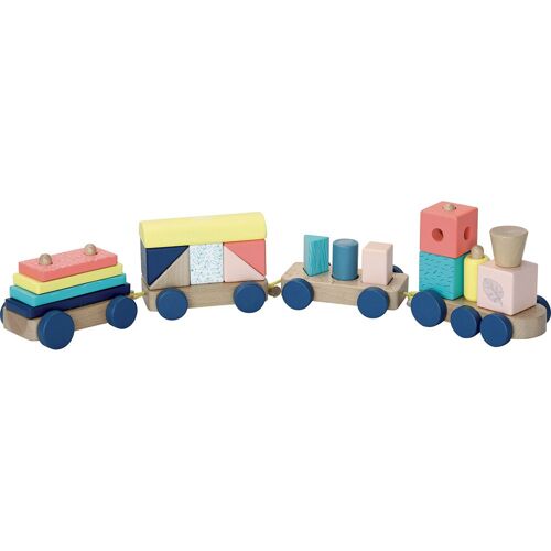 Jouet bébé train de cubes sous la canopée