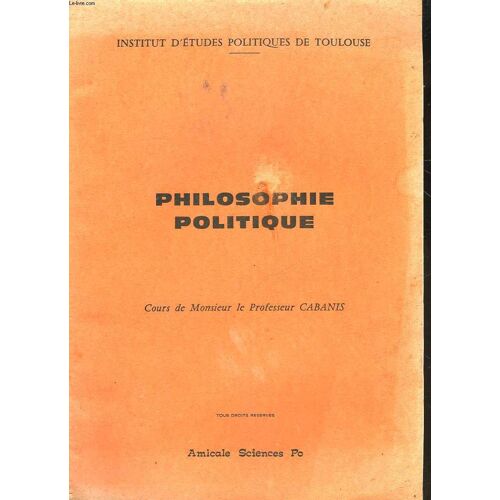 Philosophie Politique - Notes De Cours