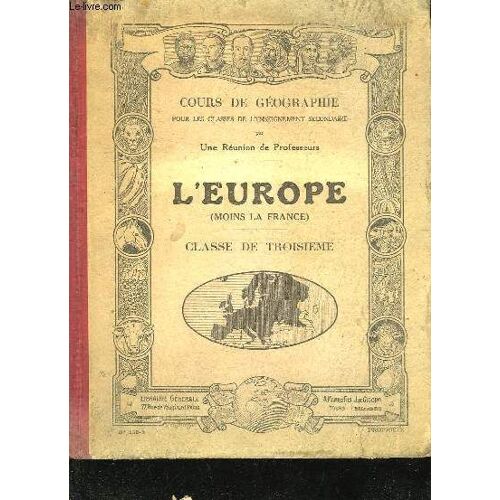 Cours De Geographie - L'europe (Moins La France) - Classe De 3°