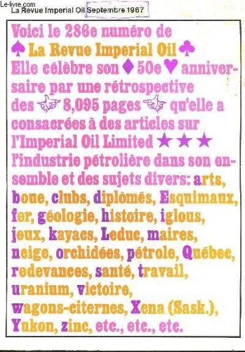 La Revue Imperiale Oil - 286° Numero
