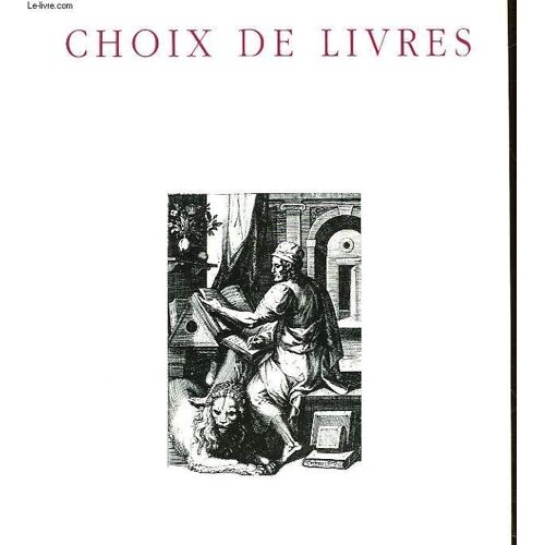 Catalogue - Choix De Livres - Librairie De La Seine