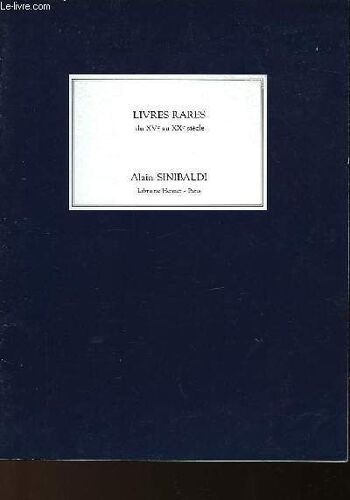 Livres Rares Du Xve Au Xxe Siecle - Cataloguen°34